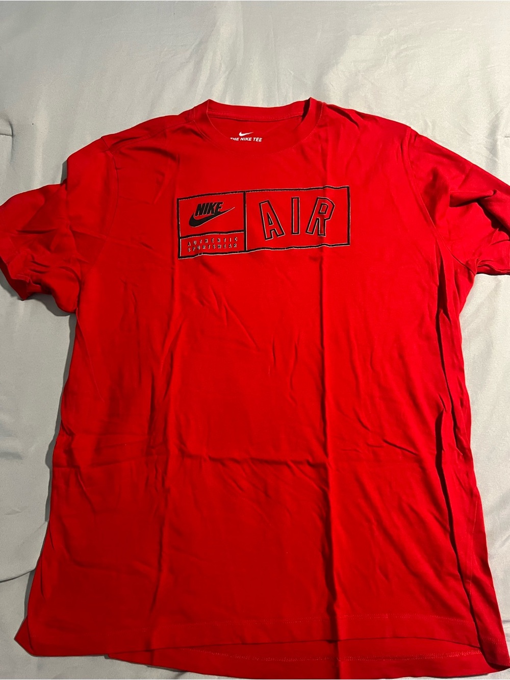 Nike Men’s Red AIR Logo Short Sleeve Tee Size XL